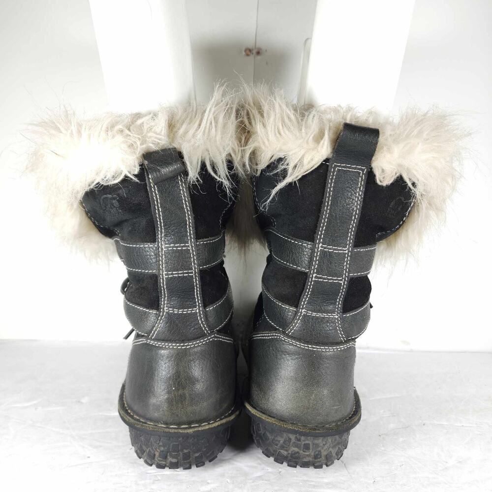 Sorel Women's Kaya US8 Black Leather Waterproof Insulated Faux Fur Winter Boot - Picture 8 of 16